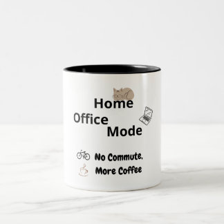 Funny Remote Work Mug for Office Coworkers Zweifarbige Tasse