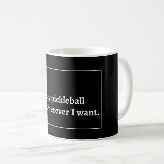 Funny Remüall Pickleball Kaffeetasse (VorderseiteRechts)