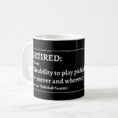 Funny Remüall Pickleball Kaffeetasse (Vorderseite Links)