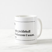 Funny Remüall Pickleball Kaffeetasse (VorderseiteRechts)