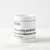 Funny Remüall Pickleball Kaffeetasse (Mittel)