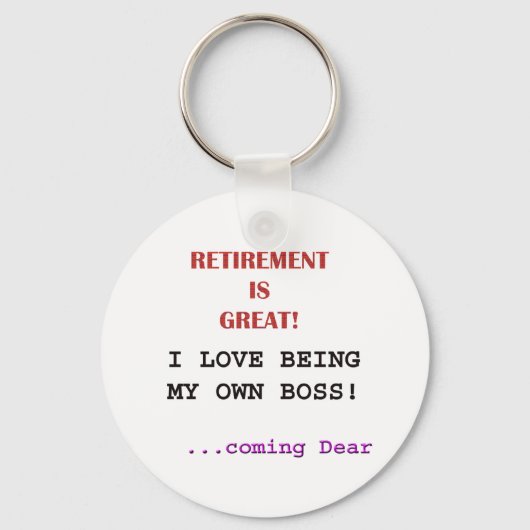 Funny Remüan Slogan Schlüsselanhänger (Vorderseite)