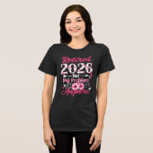 Funny Remüde 2026 Blumenruhestand Frauen Geschenke Tri-Blend Shirt (Vorderseite voll)