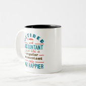 Funny Remüde Accountant Wapper Zweifarbige Tasse (Vorderseite Links)