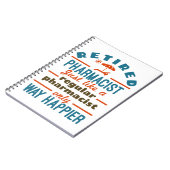 Funny Remüde Apotheker Way Happier Notizblock (Linke Seite)