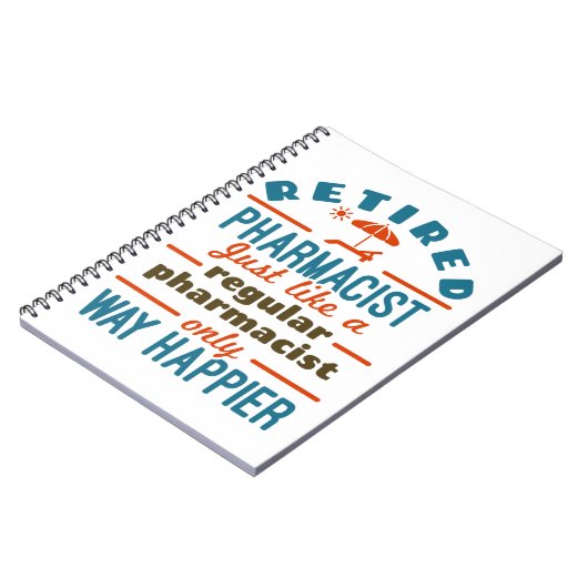 Funny Remüde Apotheker Way Happier Notizblock (Linke Seite)