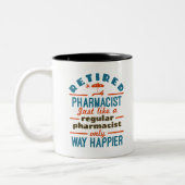 Funny Remüde Apotheker Way Happier Zweifarbige Tasse (Links)