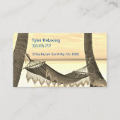 Funny Remüde, Beach Hammock, DIY Profession Gag Visitenkarte (Rückseite)