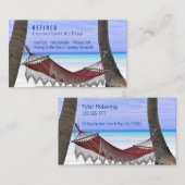 Funny Remüde, Beach Hammock, Profession Gag Visitenkarte (Vorne/Hinten)