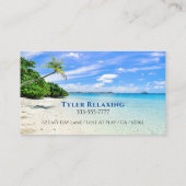 Funny Remüde, Beach & Palms, Beruf, Gag Vs2 Visitenkarte (Rückseite)