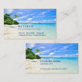 Funny Remüde, Beach/Palms DIY Beruf Gag Vs 2 Visitenkarte (Vorne/Hinten)
