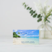 Funny Remüde, Beach & Palms, DIY Profession Gag B Visitenkarte (Stehend Vorderseite)
