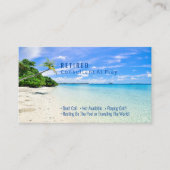 Funny Remüde, Beach & Palms, DIY Profession Gag B Visitenkarte (Vorderseite)