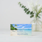 Funny Remüde Beach & Palms DIY Professionelle Gag Visitenkarte (Stehend Vorderseite)