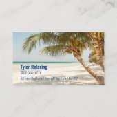 Funny Remüde, Beach & Palms, Professionelle Gag Visitenkarte (Rückseite)