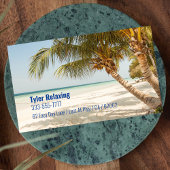 Funny Remüde, Beach & Palms, Professionelle Gag Visitenkarte