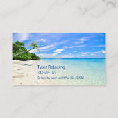 Funny Remüde Beach & Palms Professionelle Gag Vs2 Visitenkarte (Rückseite)