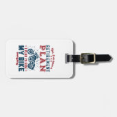 Funny Remüde Biker Ruhestätte Reiten Mein Bike Gepäckanhänger (Vorderseite horizontal)