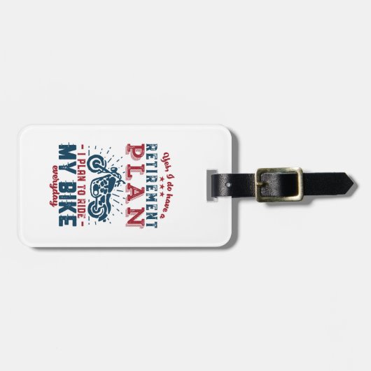 Funny Remüde Biker Ruhestätte Reiten Mein Bike Gepäckanhänger (Vorderseite horizontal)