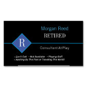 Funny Remüde, Black & Blue, DIY Gag Magnetische Visitenkarte (Vorderseite)