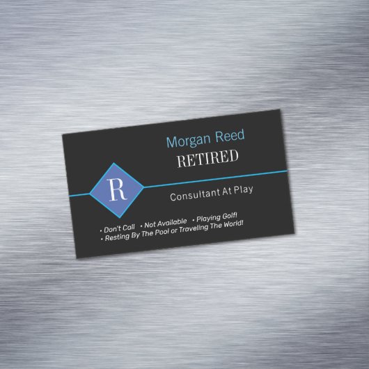 Funny Remüde, Black & Blue, DIY Gag Magnetische Visitenkarte (Beispiel)