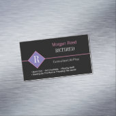 Funny Remüde, Black & Pink, DIY Gag Magnetische Visitenkarte (Beispiel)