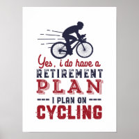 Funny Remüde Cyclist Ruhestand Plan Rad Bicycle