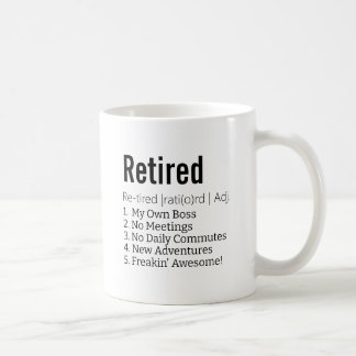 Funny Remüde Definition Geschenk für Ruhestandsgag Kaffeetasse