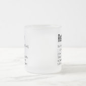Funny Remüde Definition Geschenk für Ruhestandsgag Mattglastasse (Mittel)
