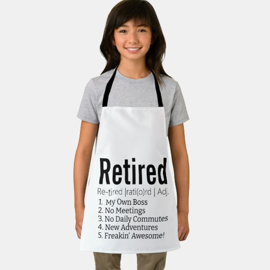 Funny Remüde Definition Geschenk für Ruhestandsgag Schürze (Insitu)