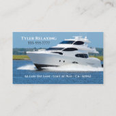 Funny Remüde DIY Professionals White Yacht Gag Visitenkarte (Rückseite)