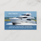 Funny Remüde DIY Professionals White Yacht Gag Visitenkarte (Vorderseite)