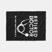 Funny Remüde Doktor Stethoscope Retiring Medical Fleecedecke (Vorderseite (Horizontal))