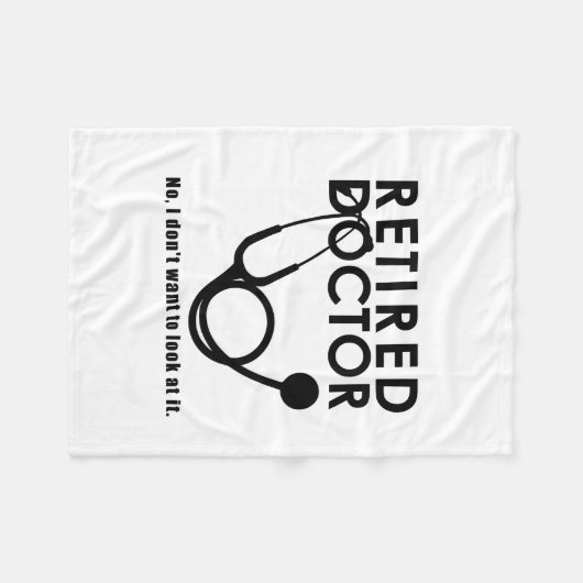Funny Remüde Doktor Stethoscope Retiring Medical Fleecedecke (Vorderseite (Horizontal))