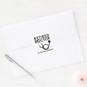 Funny Remüde Doktor Stethoscope Retiring Medical Quadratischer Aufkleber (Umschlag)