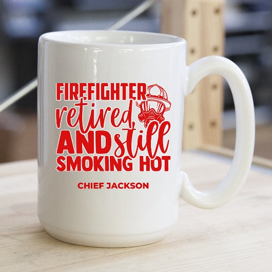 Funny Remüde Feuerwehrmann Rauchen Hot Kaffeetasse