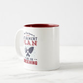 Funny Remüde Gartenruhestandsplan Gartenbau Zweifarbige Tasse (Vorderseite Links)