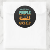 Funny Remüde Golf Player Golfer Liebe Golfspielen Runder Aufkleber (Tasche)