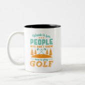 Funny Remüde Golf Player Golfer Liebe Golfspielen Zweifarbige Tasse (Links)