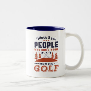 Funny Remüde Golf Player Golfer Vater Liebe Golfsp Zweifarbige Tasse