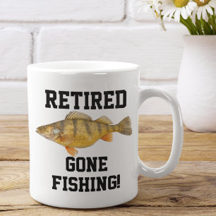 Funny remüde Gone Fishing Eisfischen Kaffeetasse