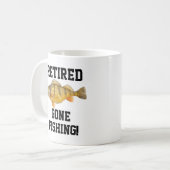Funny remüde Gone Fishing Eisfischen Kaffeetasse (Vorderseite Links)