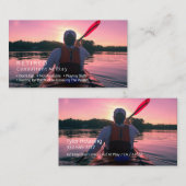 Funny Remüde, Kayaking Sunset, DIY Professioneller Visitenkarte (Vorne/Hinten)