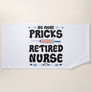 Funny Remüde Krankenschwester- Pflege Rente Party Strandtuch