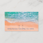 Funny Remüde Landschaftlich Aerial Beach Scene, DI Visitenkarte (Rückseite)