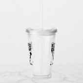 Funny Remüde Medical Doctor Stethoscope Text Acryltrinkbecher (Rechts)