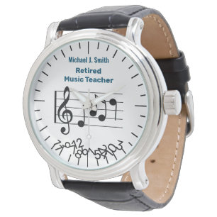 Funny Remüde Music Teacher Name Jumble Zahlen Armbanduhr