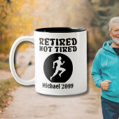 Funny Remüde nicht müde Running Sports Man Zweifarbige Tasse