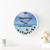 Funny Remüde Novelty Large Clock Große Wanduhr (Zuhause)