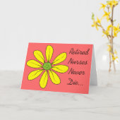 Funny Remüde Nurse Grußkarte Karte (Gelbe Blume)